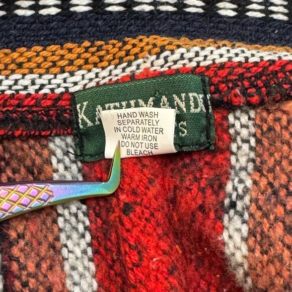 Kathmandu Imports Lg Boho Colorful Striped 100% Cotton Kimono Open Cardigan EUC - Picture 3 of 6